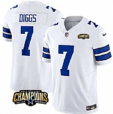 Men & Women & Youth Dallas Cowboys #7 Trevon Diggs White 2023 F.U.S.E. NFC East Champions Patch Stitched Jersey,baseball caps,new era cap wholesale,wholesale hats